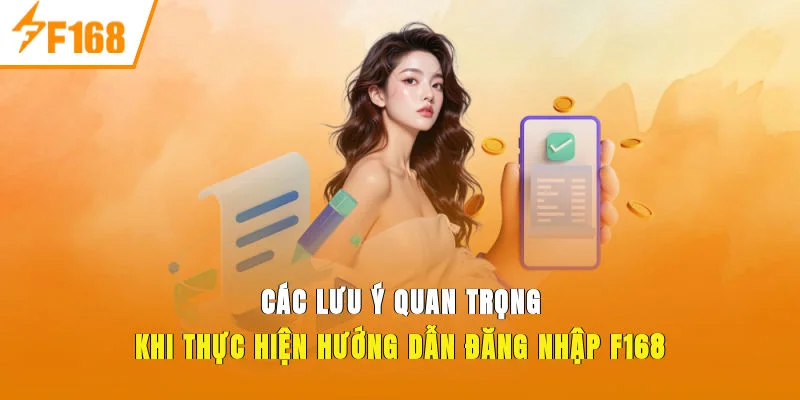 Các lưu ý quan trọng khi thực hiện hướng dẫn đăng nhập F168